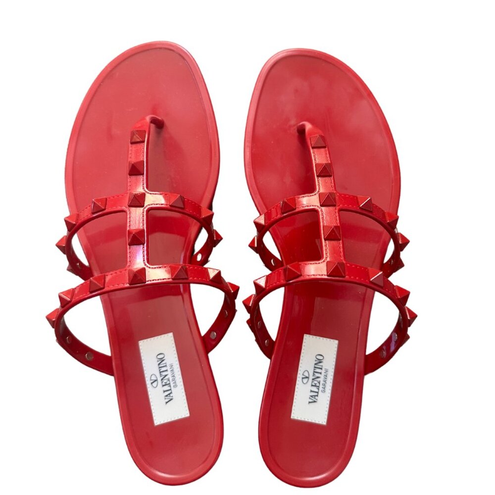 Rockstud Jelly Sandal (Women) Valentino Garavani Red- 8